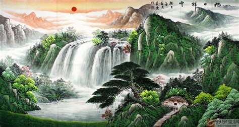 旺财风水画|五幅经典旺财聚宝盆山水画，生意人家里最少得有一幅